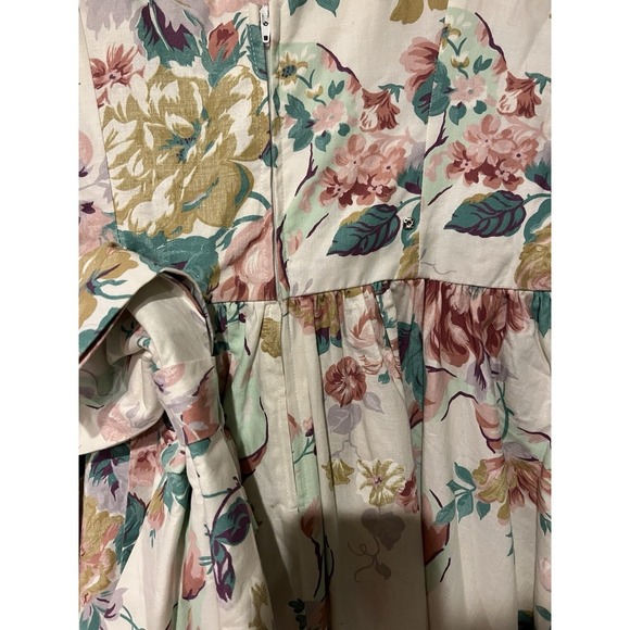Vintage 80's Expo Womens Floral A-line Big Back Bow Size 12 Coquette Cottagecore - Picture 3 of 7